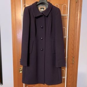 J. Crew Wool Lady Coat Eggplant